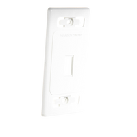 Placa de Pared Modular MAX, de 1 Salida, Color Blanco, Version Bulk (Sin Empaque Individual)