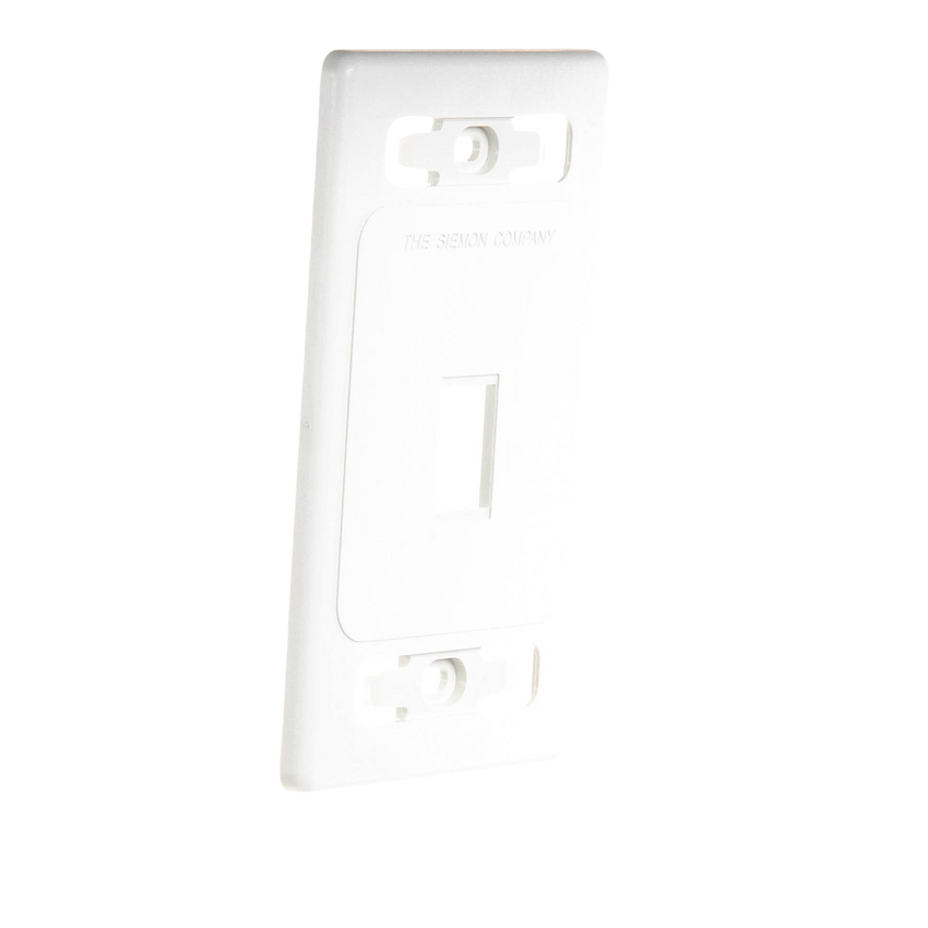Placa de Pared Modular MAX, de 1 Salida, Color Blanco, Version Bulk (Sin Empaque Individual)