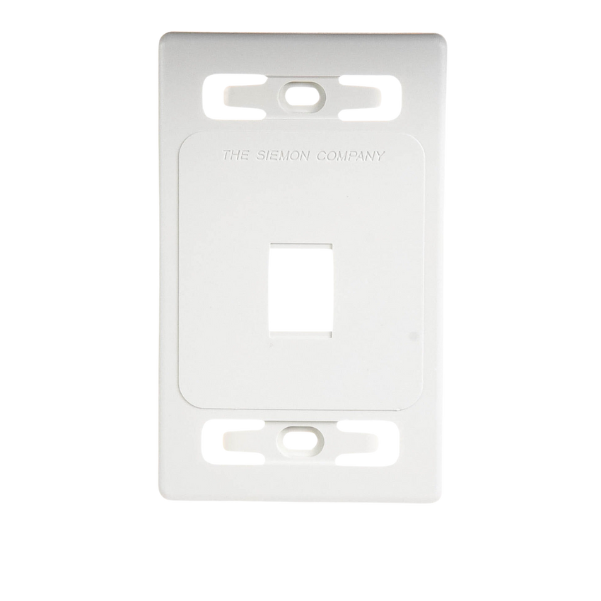 Placa de Pared Modular MAX, de 1 Salida, Color Blanco, Version Bulk (Sin Empaque Individual)