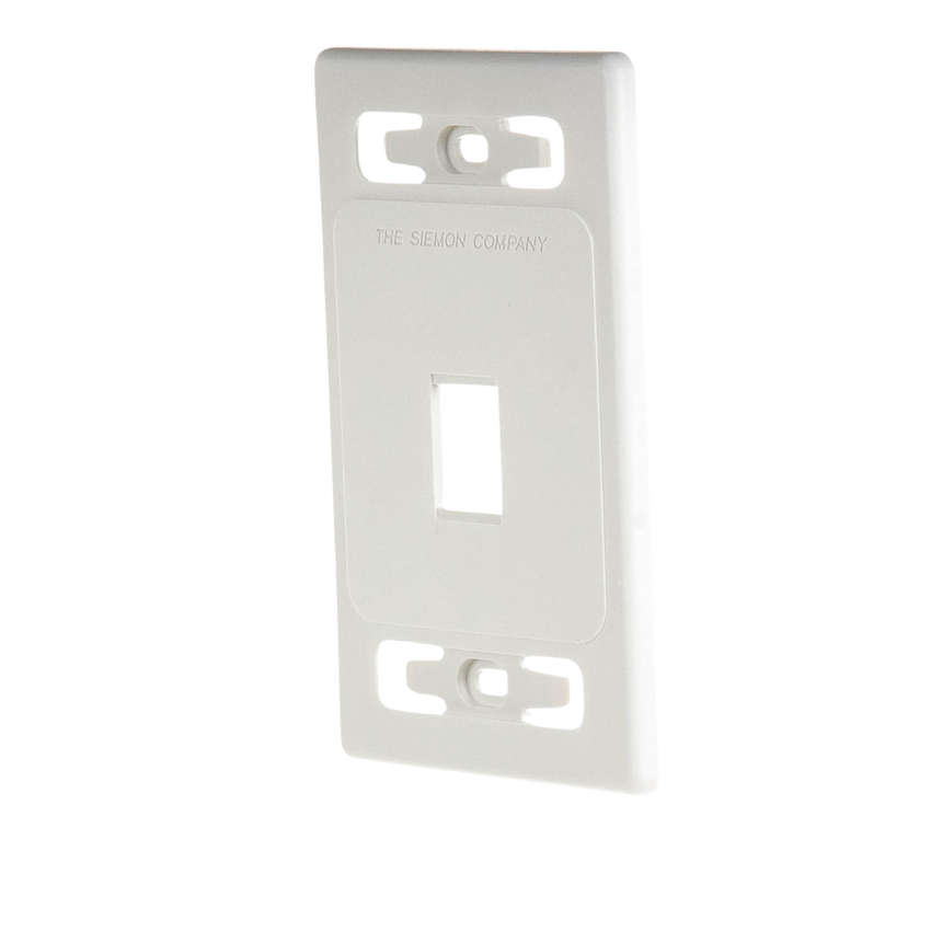 Placa de Pared Modular MAX, de 1 Salida, Color Blanco, Version Bulk (Sin Empaque Individual)