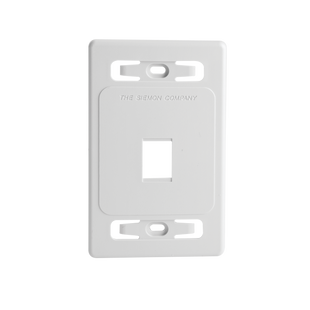 Placa de pared modular MAX, de 1 salida, color blanco, version bulk (Sin Empaque Individual)