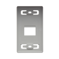 Placa de Pared Modular MAX, de 2 Salidas, Color Blanco