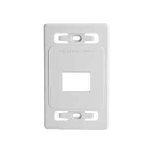 Placa de pared modular MAX, de 2 salidas, color blanco, version bulk (Sin Empaque Individual)
