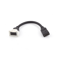 Adaptador HDMI con Pigtail Hembra-Hembra, Para V�deo 720, 1080p, 4K UHD Compatible con Faceplates MAX Siemon de 2 Salidas, Color Blanco