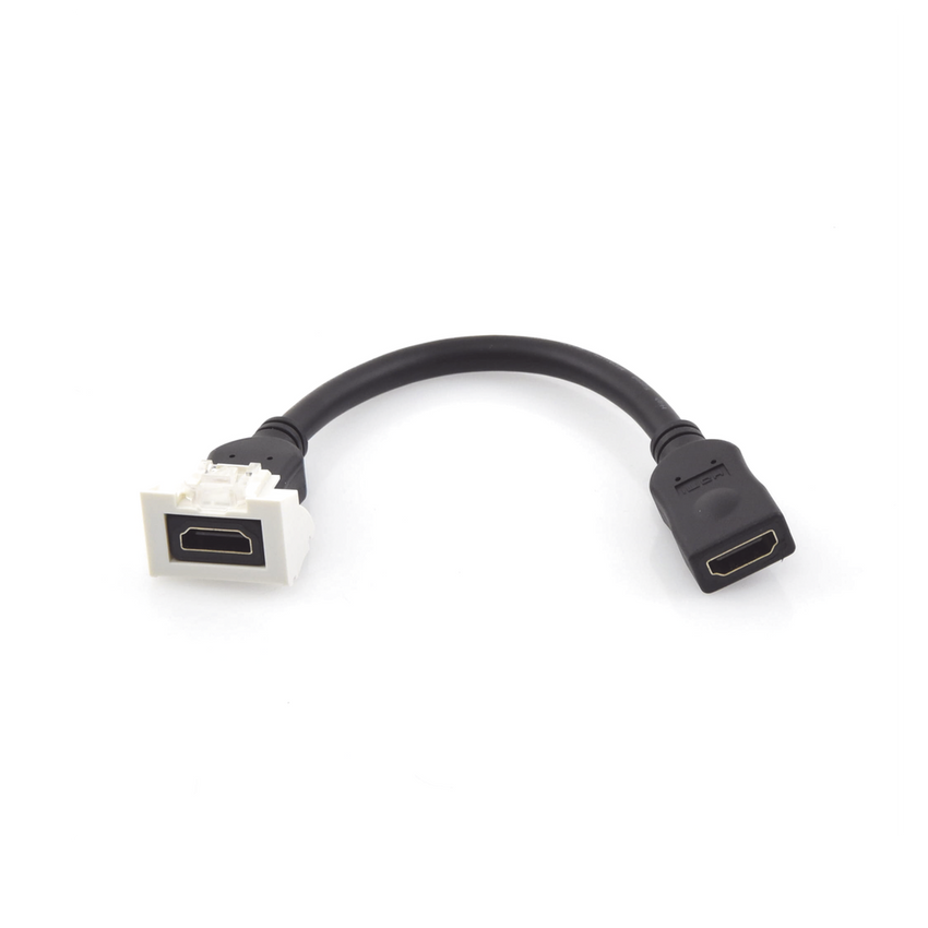 Adaptador HDMI con Pigtail Hembra-Hembra, Para V�deo 720, 1080p, 4K UHD Compatible con Faceplates MAX Siemon de 2 Salidas, Color Blanco