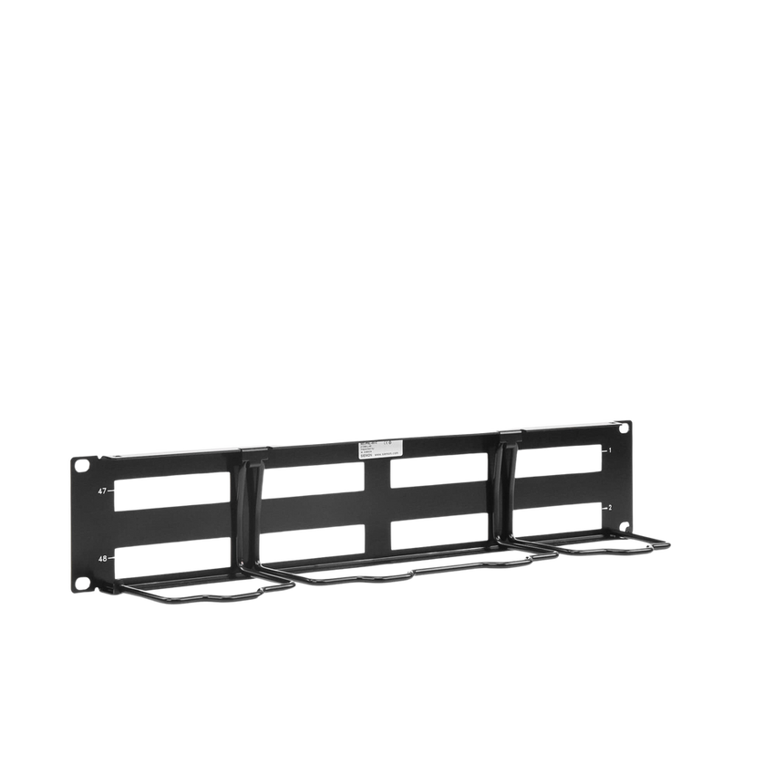 PATCH PANEL MAX VACIO ID VERTICAL UTP 48 PTOS PLANO 2U NEGRO