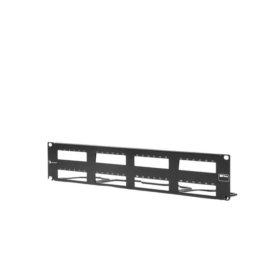 PATCH PANEL MAX VACIO ID VERTICAL UTP 48 PTOS PLANO 2U NEGRO