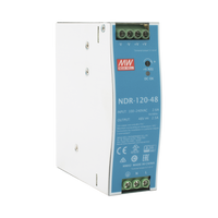 Fuente de poder industrial de 120 W, salida 48 Vcc, entrada 90~264 VCA, para montaje en riel DIN,