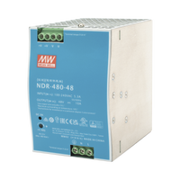 Fuente de Poder Industrial de 480W, salida 48 Vcc, para montaje en riel Din