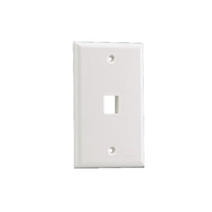 Placa de Pared Vertical, Salida Para 1 Puerto Keystone, Color Blanco