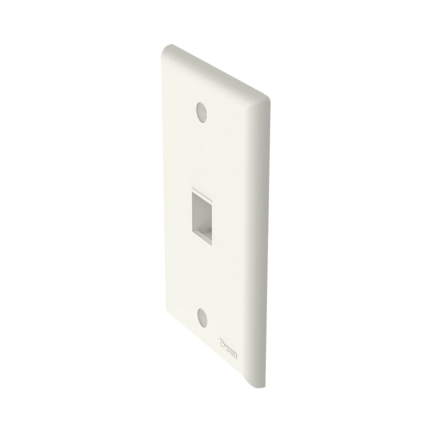 Placa de Pared Vertical, Salida Para 1 Puerto Keystone, Color Blanco Mate