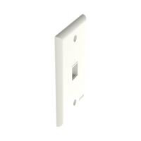 Placa de Pared Vertical, Salida Para 1 Puerto Keystone, Color Blanco Mate