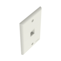 Placa de Pared Vertical, Salida Para 1 Puerto Keystone, Color Blanco Mate