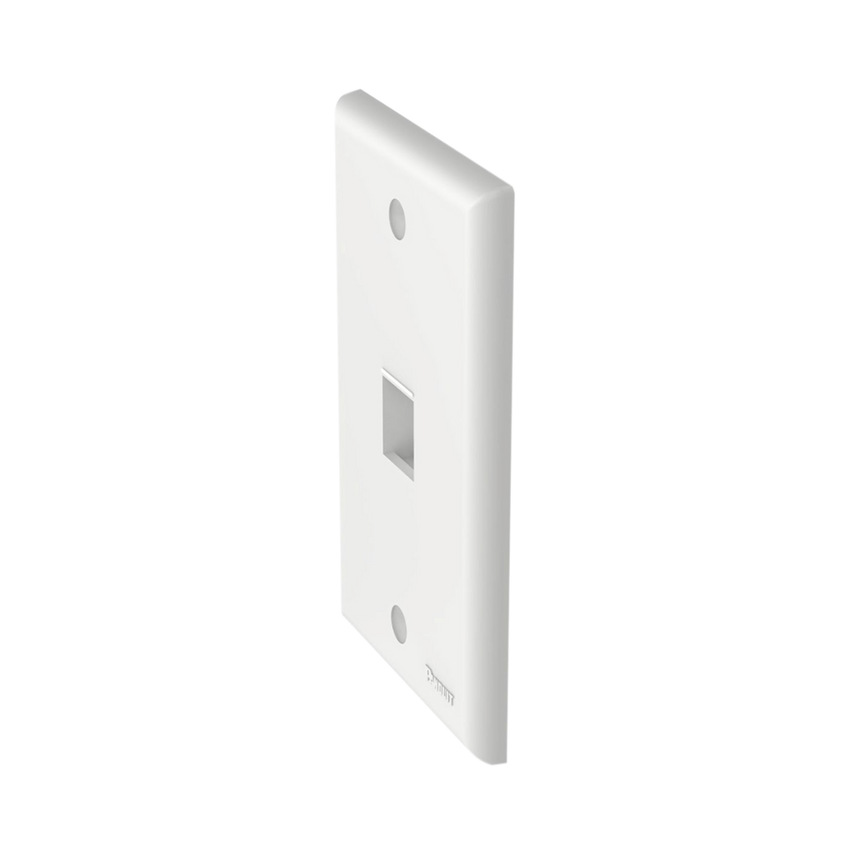 Placa de Pared Vertical, Salida Para 1 Puerto Keystone, Color Blanco
