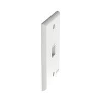 Placa de Pared Vertical, Salida Para 1 Puerto Keystone, Color Blanco
