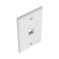 Placa de Pared Vertical, Salida Para 1 Puerto Keystone, Color Blanco