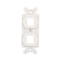 Marco de Módulo Dúplex, Para Placas Frontales Estándar NEMA 106, Acepta 2 Módulos Keystone, Color Blanco