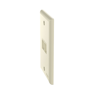 Placa de Pared Vertical, Salida Para 2 Puertos Keystone, Color Marfil