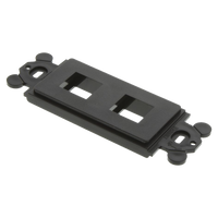 Marco de Módulo Dúplex, Para Placas Frontales Estándar GFCI, Acepta 2 Módulos Keystone, Color Negro