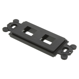 Marco de Módulo Dúplex, Para Placas Frontales Estándar GFCI, Acepta 2 Módulos Keystone, Color Negro