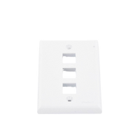 Placa de Pared Vertical, Salida Para 3 Puertos Keystone, Color Blanco