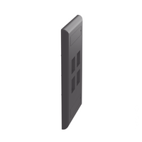 Placa de Pared Vertical, Salida Para 4 Puertos Keystone, Con Espacios Para Etiquetas, Color Negro