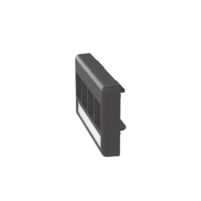 Placa de Mobiliario Modular Estándar, Salidas Para 4 Puertos Keystone, Color Negro