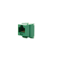 Conector Jack Estilo 110 (de Impacto), Tipo Keystone, Categoría 6, de 8 Posiciones y 8 Cables, Color Verde