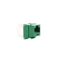 Conector Jack Estilo 110 (de Impacto), Tipo Keystone, Categoría 6, de 8 Posiciones y 8 Cables, Color Verde