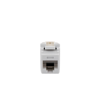 Conector Jack Estilo 110 (de Impacto), Tipo Keystone, Categoría 6, de 8 Posiciones y 8 Cables, Color Blanco