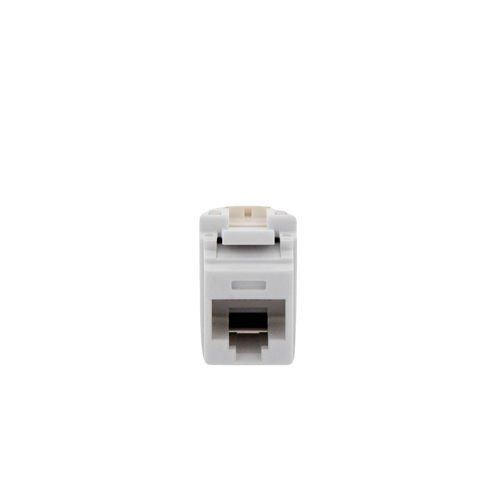 Conector Jack Estilo 110 (de Impacto), Tipo Keystone, Categoría 6, de 8 Posiciones y 8 Cables, Color Blanco