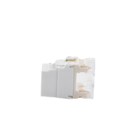 Conector Jack Estilo 110 (de Impacto), Tipo Keystone, Categoría 6, de 8 Posiciones y 8 Cables, Color Blanco