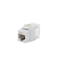 Conector Jack Estilo 110 (de Impacto), Tipo Keystone, Categoría 6, de 8 Posiciones y 8 Cables, Color Blanco