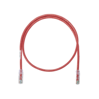 Cable de parcheo UTP Categoría 6, con plug modular en cada extremo - 1 ft (30.48 cm) - Rojo