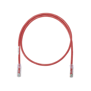 Cable de Parcheo UTP Categoría 6, con Plug Modular en Cada Extremo - 0.3 Metros (1 Pie) - Rojo