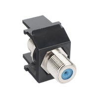 Módulo Acoplador Coaxial Tipo F, Keystone, de 75 Ohms, 3.0 GHz, Color Negro