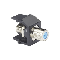 Módulo Acoplador Coaxial Tipo F, Keystone, de 75 Ohms, 3.0 GHz, Color Negro