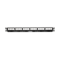 Panel de Parcheo Modular Keystone (Sin Conectores), de 24 Puertos, Espacio Para Identificación con Etiqueta Adhesiva, 1UR