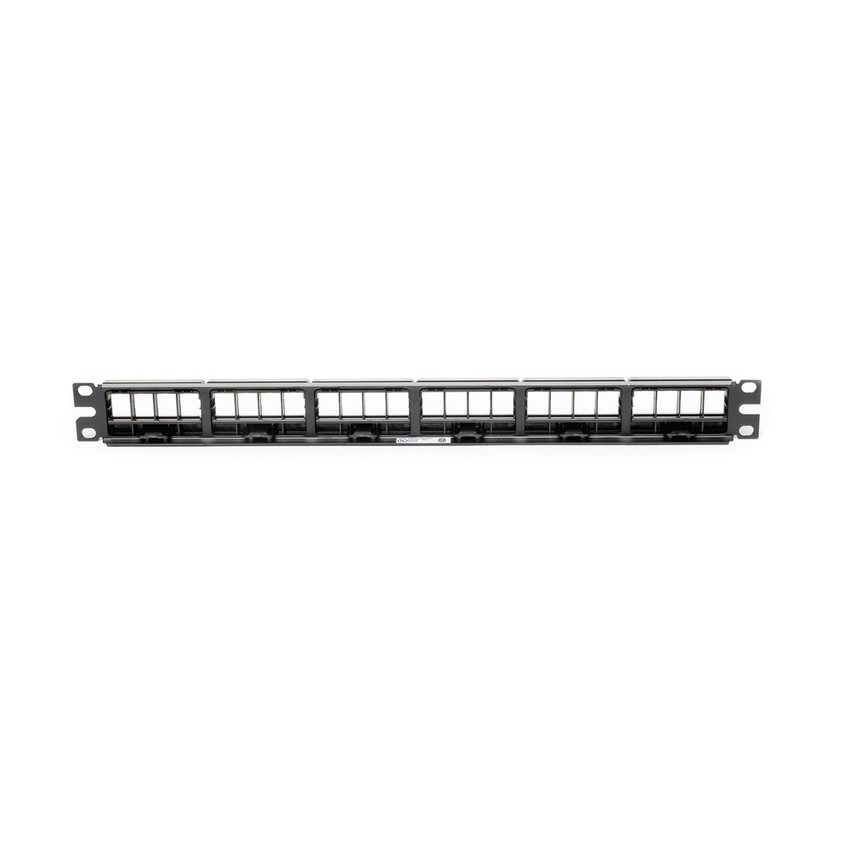 Panel de Parcheo Modular Keystone (Sin Conectores), de 24 Puertos, Espacio Para Identificación con Etiqueta Adhesiva, 1UR