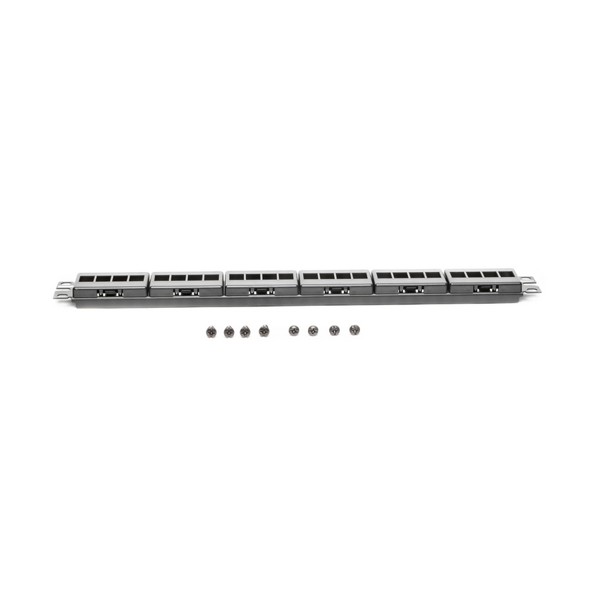 Panel de Parcheo Modular Keystone (Sin Conectores), de 24 Puertos, Espacio Para Identificación con Etiqueta Adhesiva, 1UR