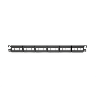 Panel de Parcheo Modular Keystone (Sin Conectores), de 24 Puertos, Espacio Para Identificación con Etiqueta Adhesiva, 1UR