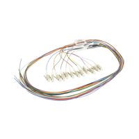 Kit de 12 Pigtails con Conector LC, Multimodo 50/125 OM4, 900um, de 1 Metro (3.28 Pies)