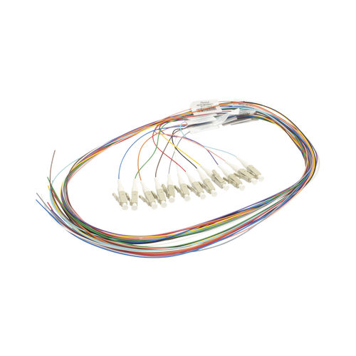 Kit de 12 Pigtails con Conector LC, Multimodo 50/125 OM4, 900um, de 1 Metro (3.28 Pies)
