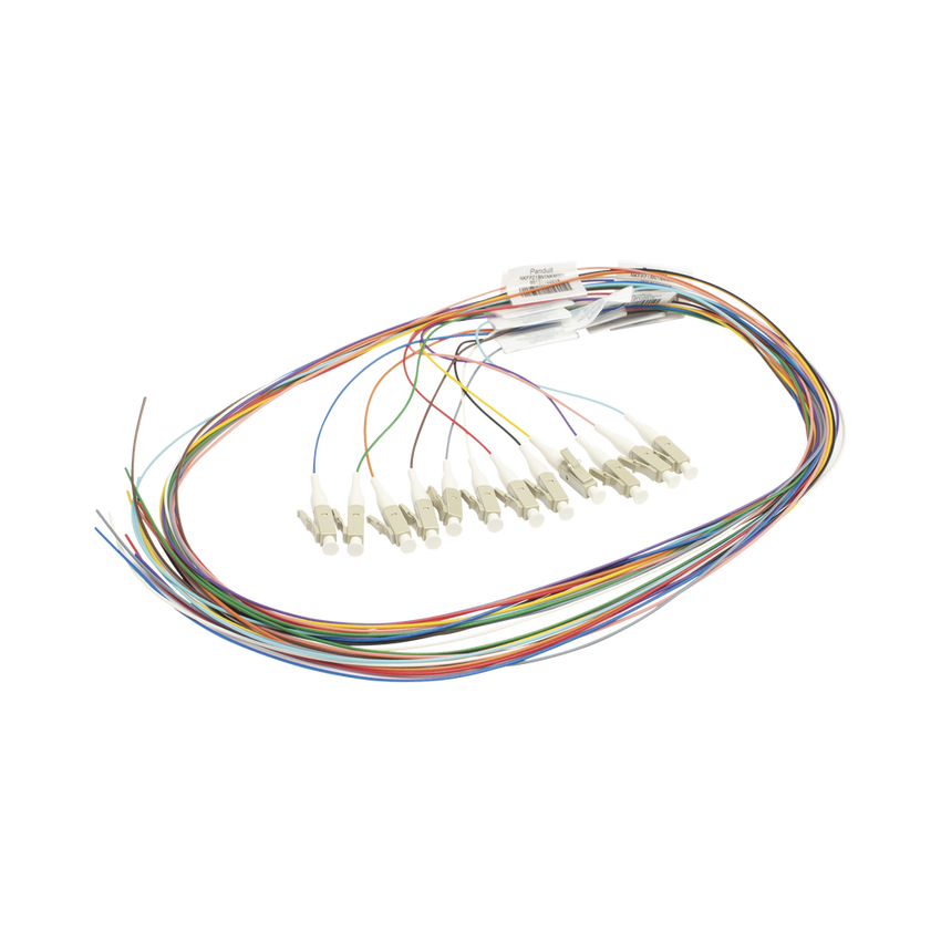 Kit de 12 Pigtails con Conector LC, Multimodo 50/125 OM4, 900um, de 1 Metro (3.28 Pies)