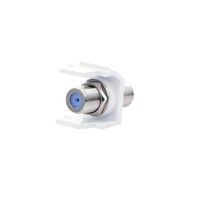 Módulo Acoplador Coaxial Tipo F, Keystone, de 75 Ohms, 3.0 GHz, Color Blanco