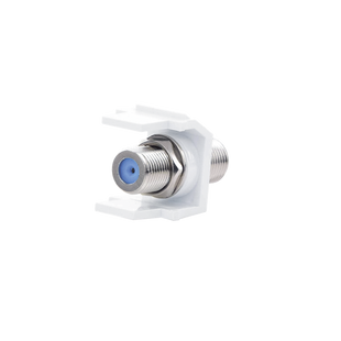 Módulo Acoplador Coaxial Tipo F, Keystone, de 75 Ohms, 3.0 GHz, Color Blanco