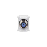 Módulo Acoplador Coaxial Tipo F, Keystone, de 75 Ohms, 3.0 GHz, Color Blanco