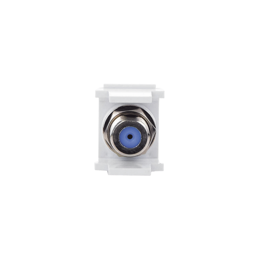 Módulo Acoplador Coaxial Tipo F, Keystone, de 75 Ohms, 3.0 GHz, Color Blanco