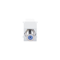 Módulo Acoplador Coaxial Tipo F, Keystone, de 75 Ohms, 3.0 GHz, Color Blanco