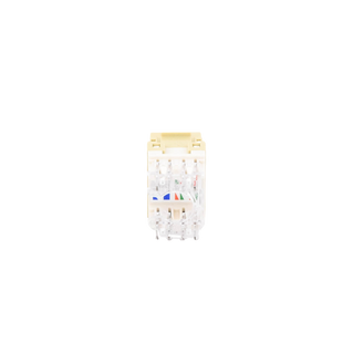 Conector Jack Estilo 110 (de Impacto), Tipo Keystone, Categoría 5e, de 8 Posiciones y 8 Cables, Color Marfil